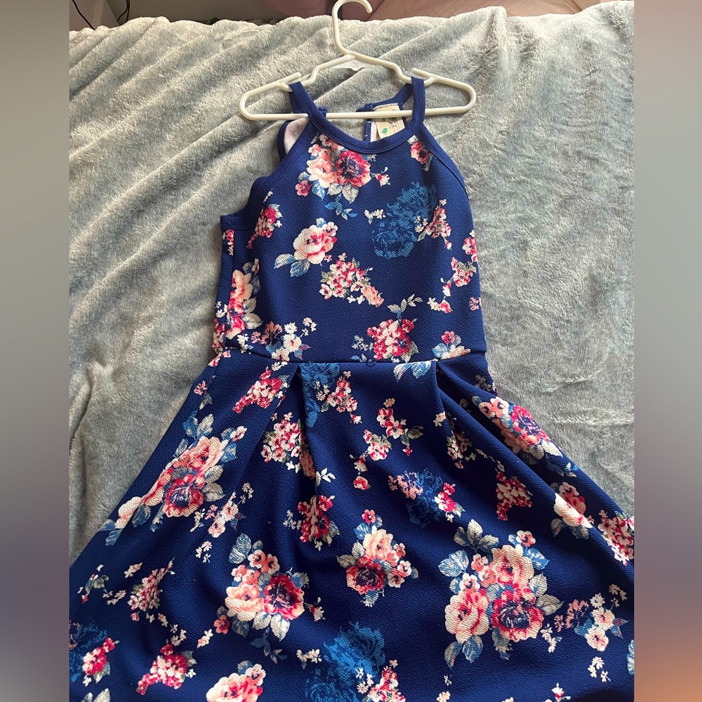 Spring/Summer blue floral dress girls
